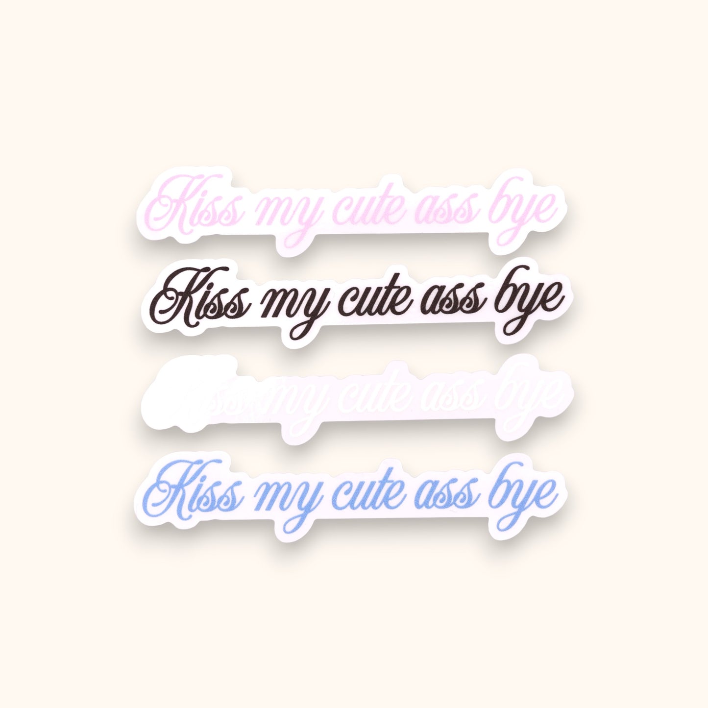 Kiss My Cute Ass Bye Mirror Cling